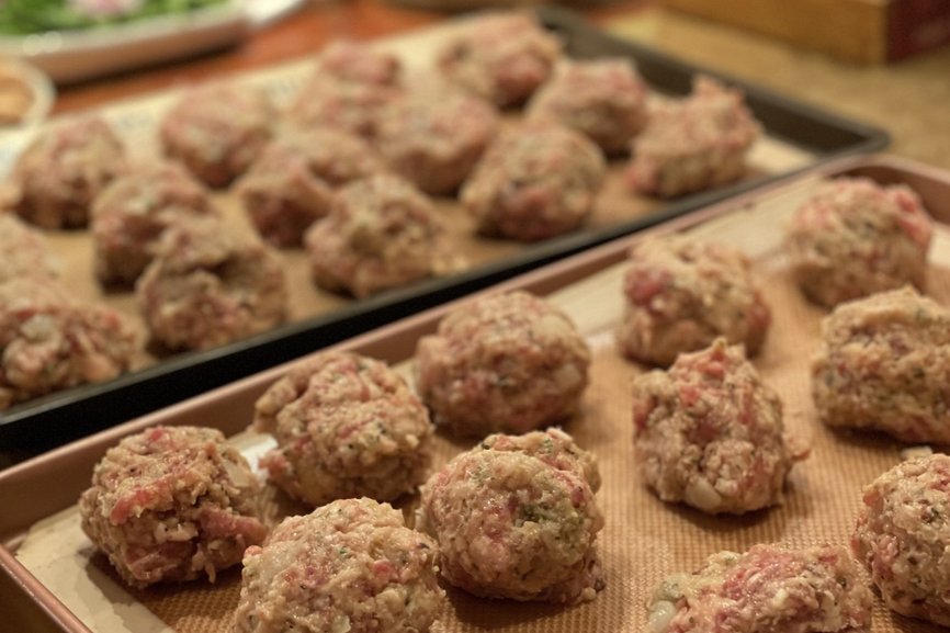 Amy LaBelle’s Slightly Spicy Buffalo Meatballs