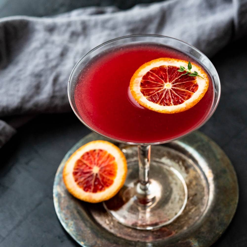 Seyval Blanc Blood Orange Vodka Martini